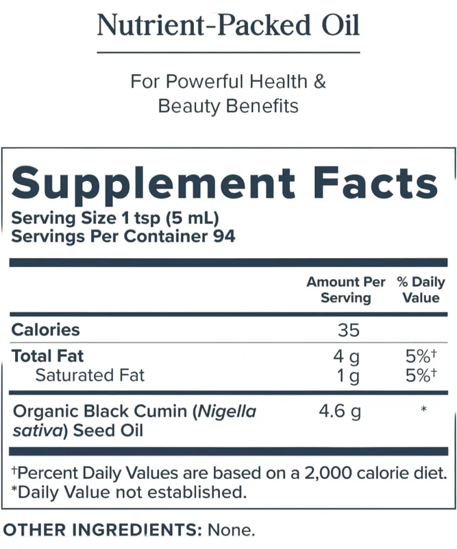 Cold Pressed Black Seed Oil 16fl Oz