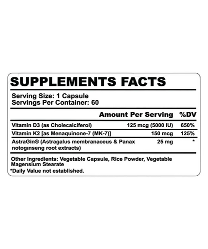 Vitamin D3 + K2