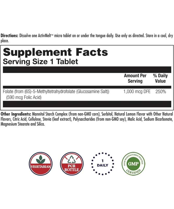 Methyl Folate 1000mcg
