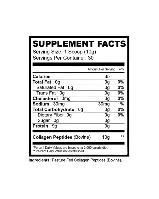 Hydrolyzed Collagen (Pasture Fed) - Call For In Store Pricing