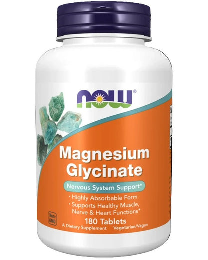 Magnesium Glycinate 180 Tablets (NOW)