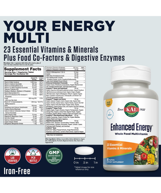 Enhanced Energy Whole Food Multivitamin