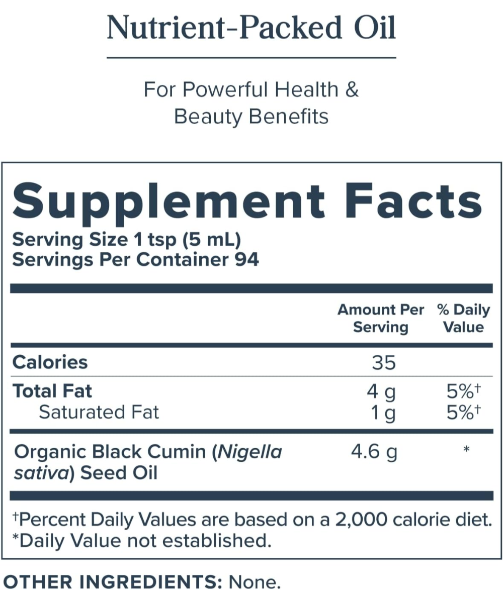 Cold Pressed Black Seed Oil 16fl Oz