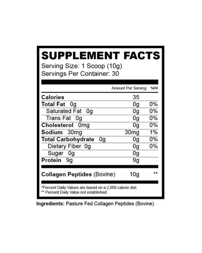 Hydrolyzed Collagen (Pasture Fed) - Call For In Store Pricing