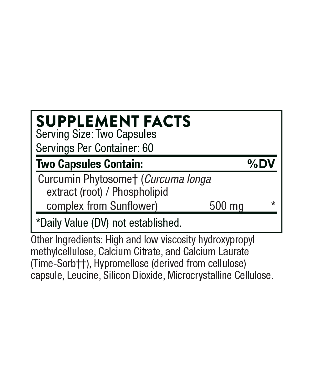 Curcumin Phytosome SR 500mg (Thorne)