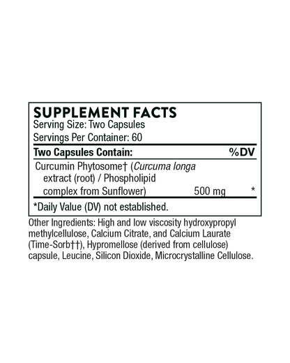 Curcumin Phytosome SR 500mg (Thorne)