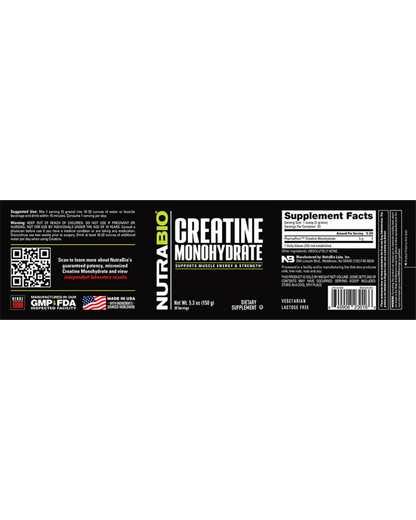 Creatine Monohydrate 150 grams (Nutrabio)