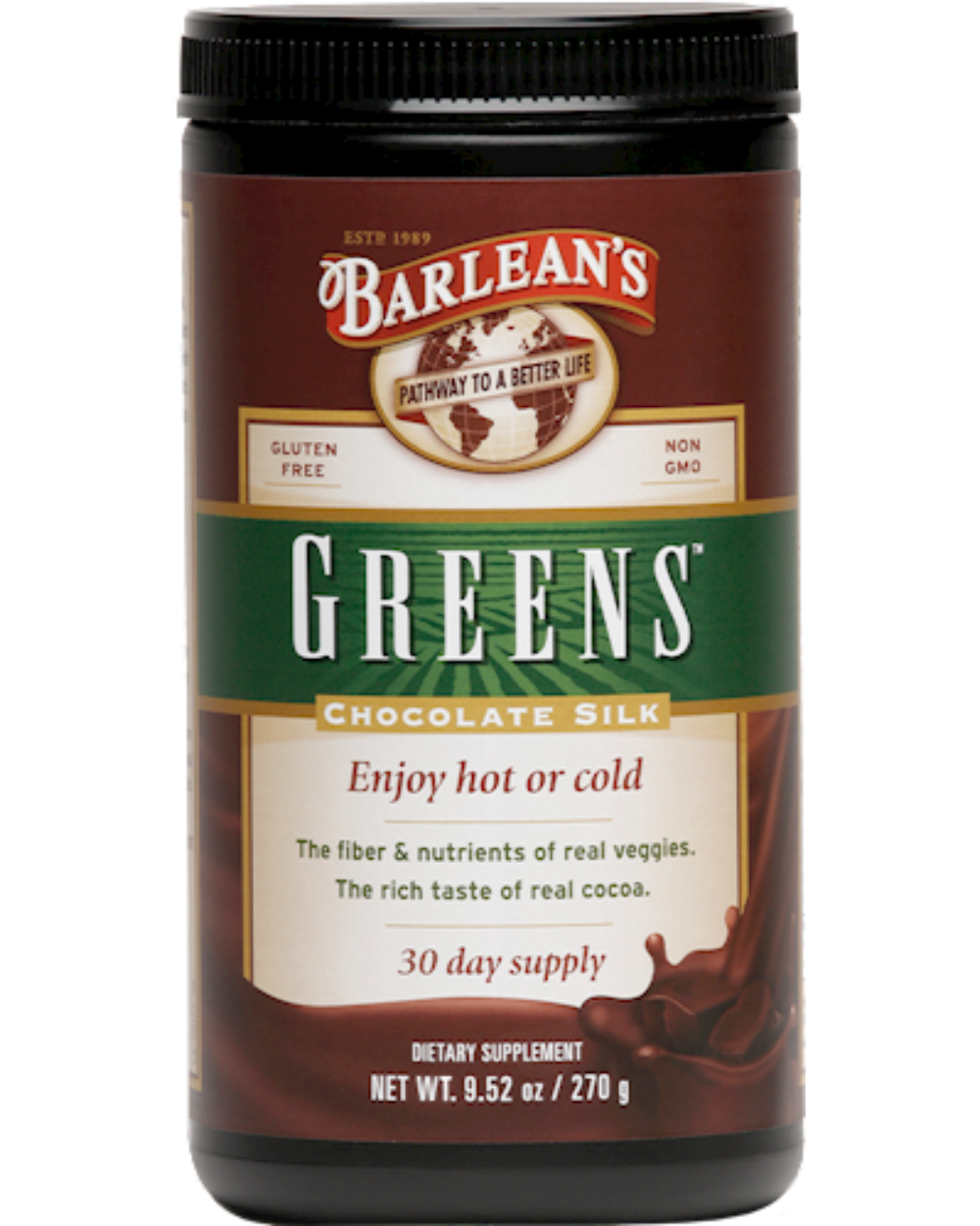 Barleans Choc Silk Greens pwdr