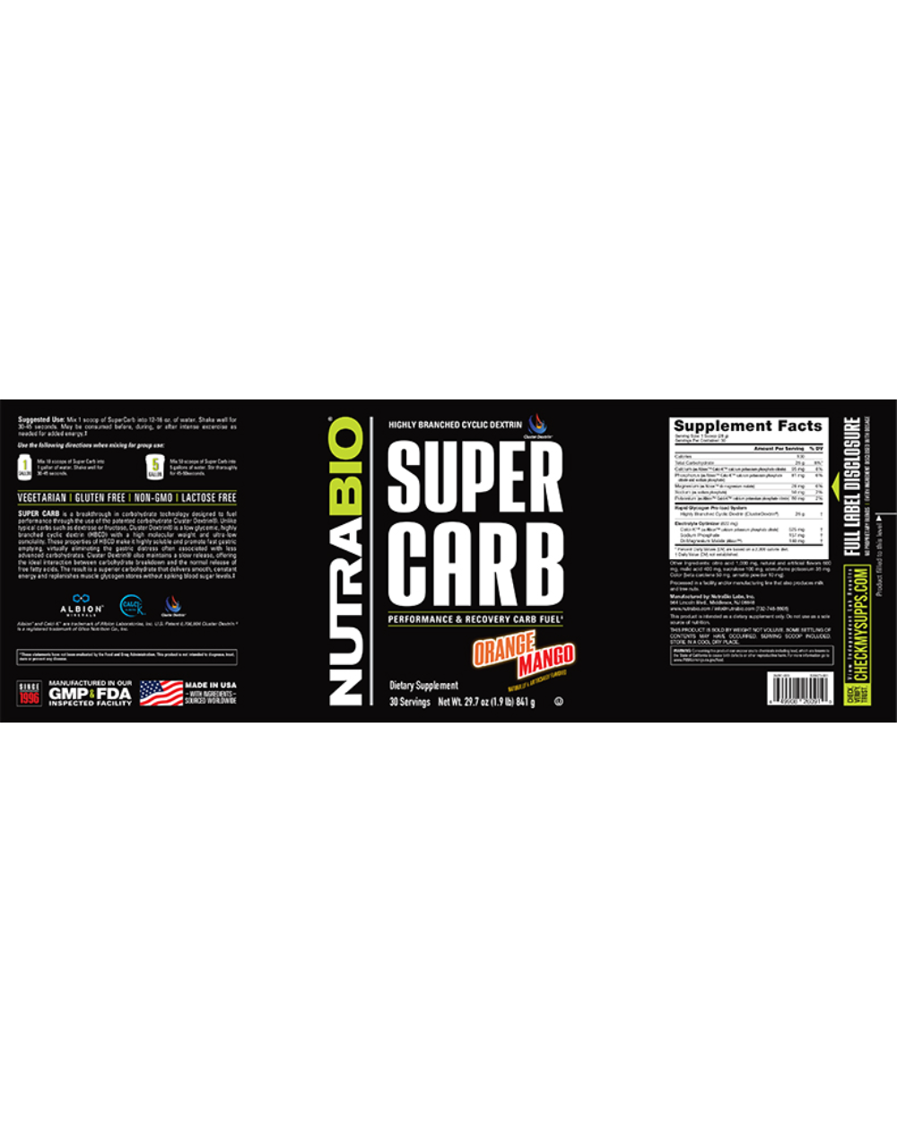 NutraBio Super Carb