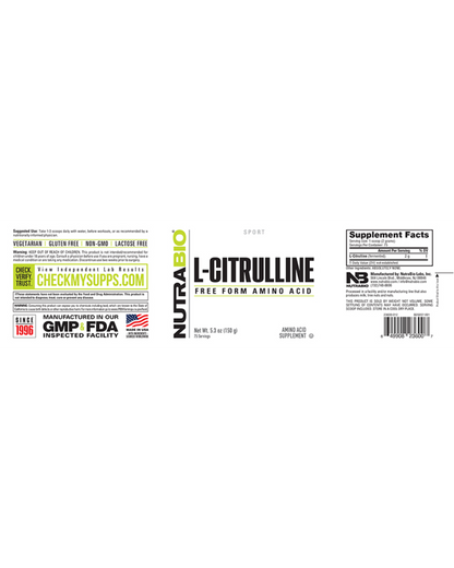 L-Citrulline 150g (nutrabio)